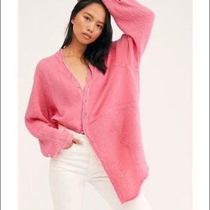 pink free people summer daydream top NWT